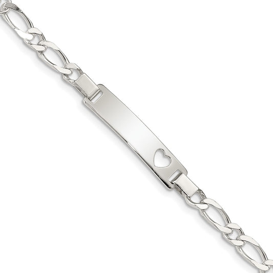 Quality Gold Sterling Silver Baby ID 6 IN Bracelet Sterling Silver