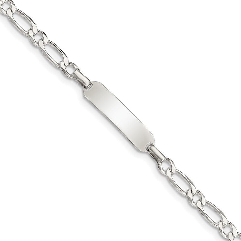 Quality Gold Sterling Silver 6inch Polished Engraveable Childrens ID Bracelet Sterling Silver                                   