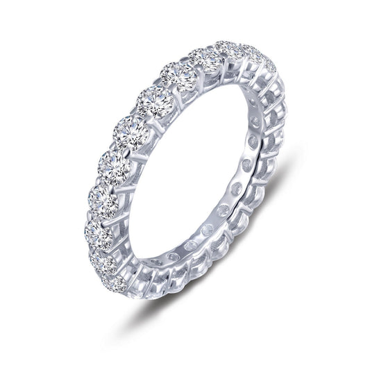 Lafonn 2.53 CTW Eternity Band Simulated Diamond RINGS Size 7 Platinum 2.53 CTS