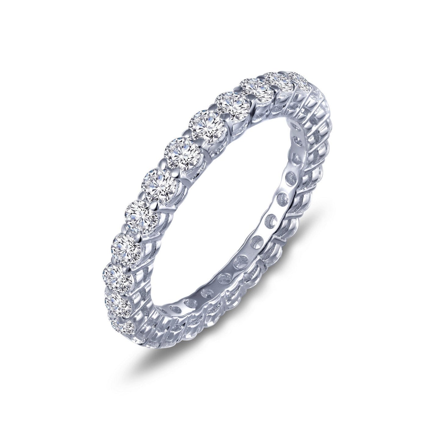 Lafonn 1.35 CTW Eternity Band Simulated Diamond RINGS Size 10 Platinum 1.35 CTS