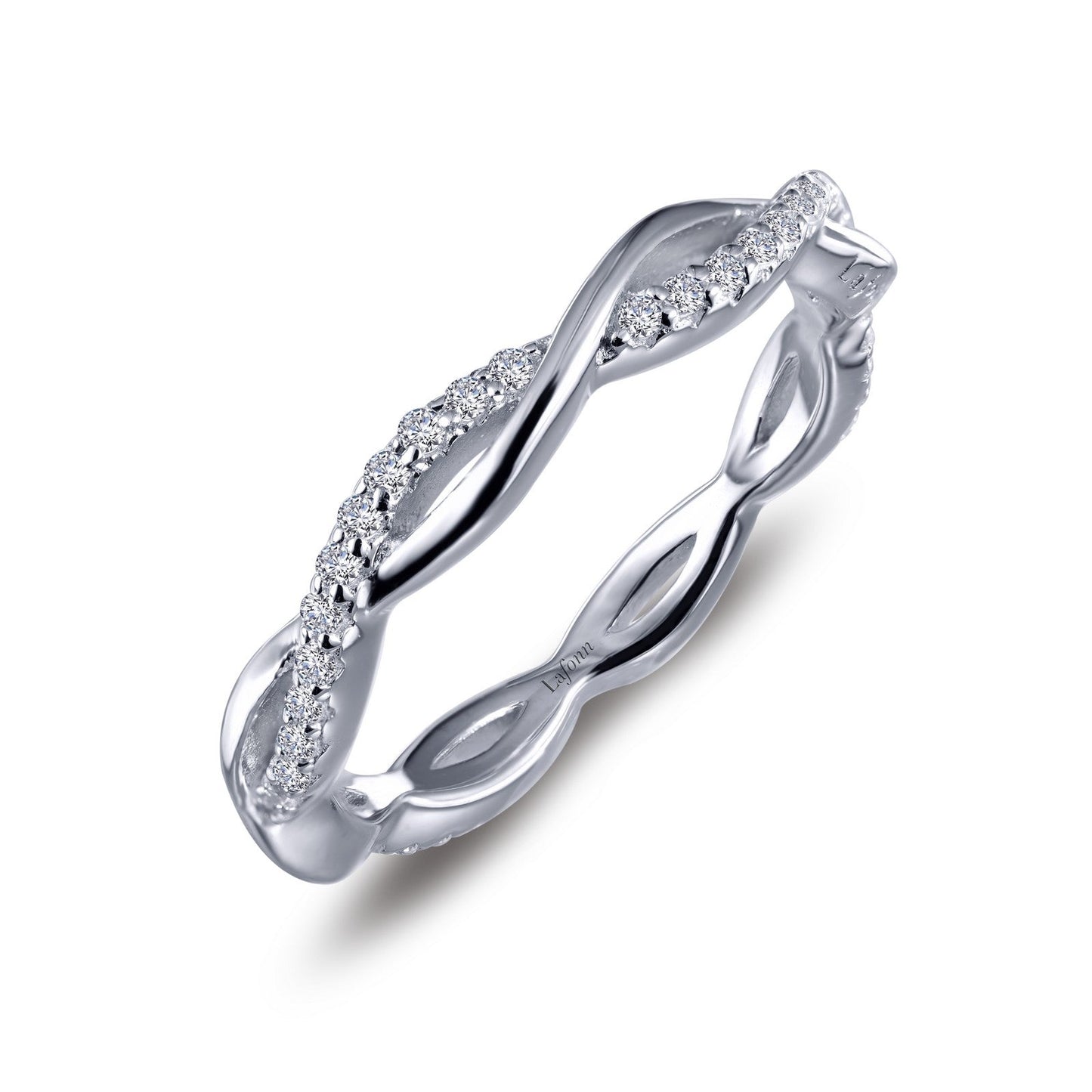 Lafonn 0.52 CTW Twist Wedding Band 52 Stone Count R0211CLP10