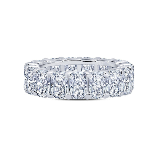 Lafonn 12.07 CTW Anniversary Eternity Band Simulated Diamond RINGS Size 10 Platinum 12.07 CTS Approx. 6mm (W)