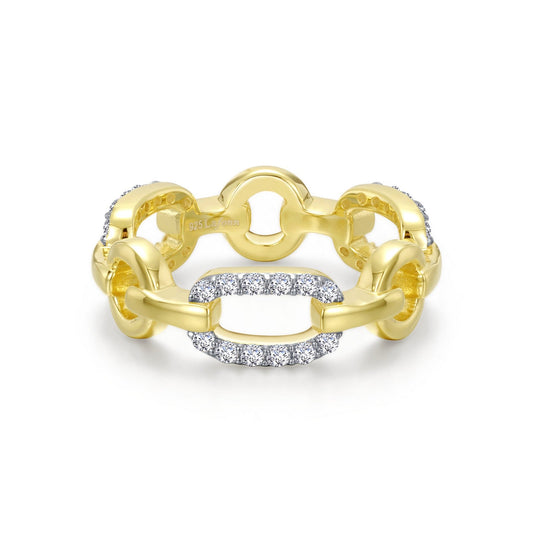 Lafonn Paperclip Chain Ring 36 Stone Count R0465CLT09