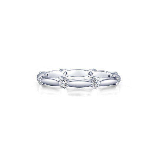 Lafonn Stackable Wave Eternity Band 8 Stone Count R0467CLP09