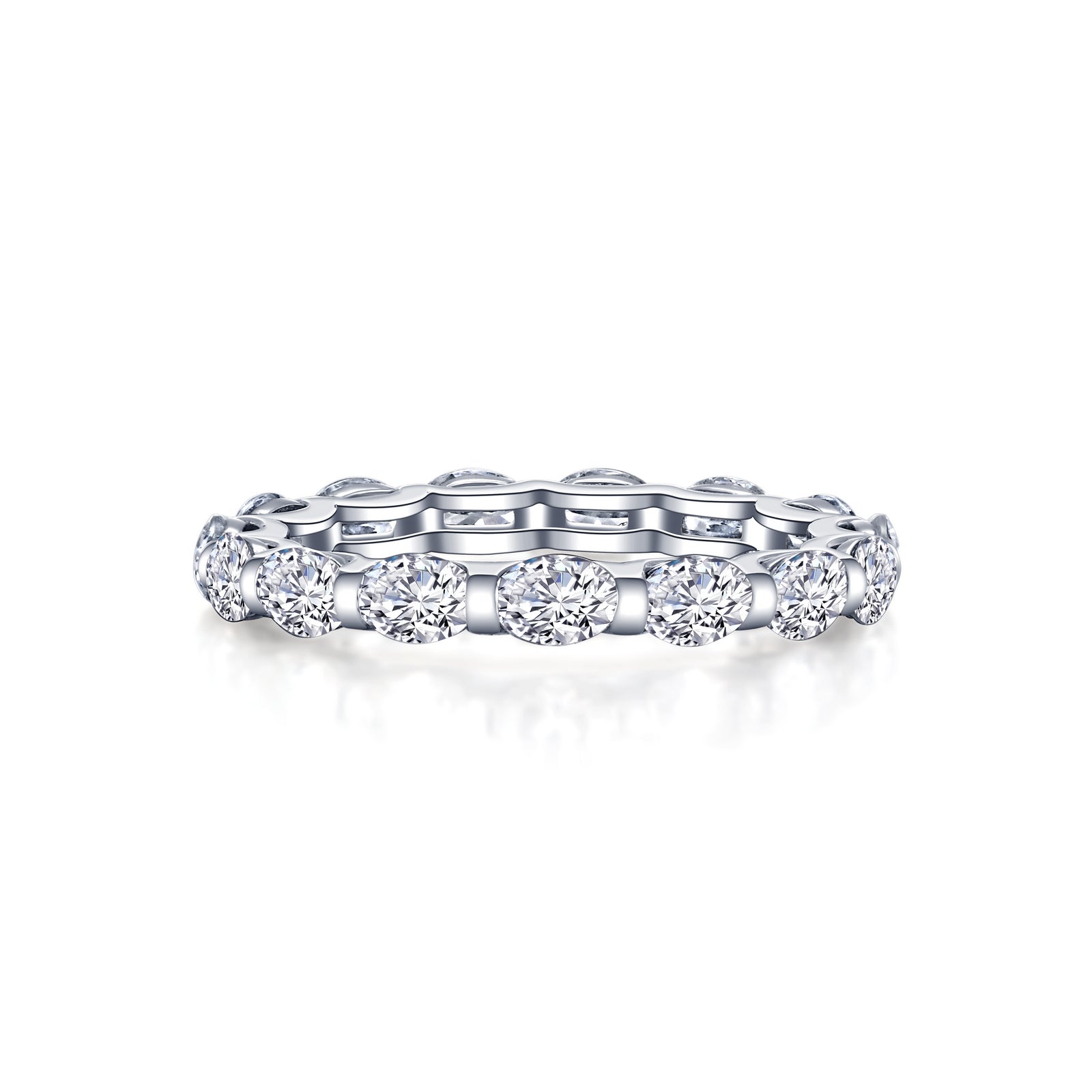Lafonn Oval Eternity Band 15 Stone Count R0492CLP08