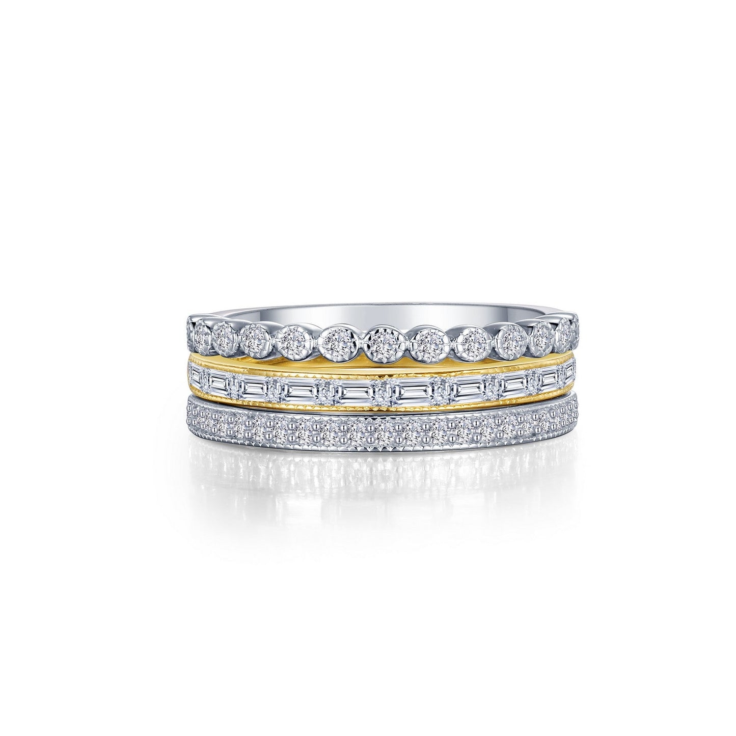 Lafonn 3-Piece Eternity Ring Set 44 Stone Count R0507CLT08