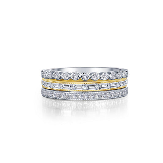 Lafonn 3-Piece Eternity Ring Set 44 Stone Count R0507CLT09