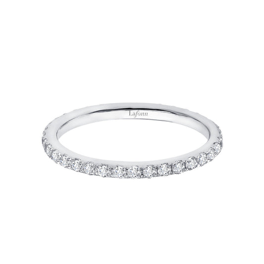 Lafonn 0.38 CTW Eternity Band Simulated Diamond RINGS Size 8 Platinum 0.38 CTS