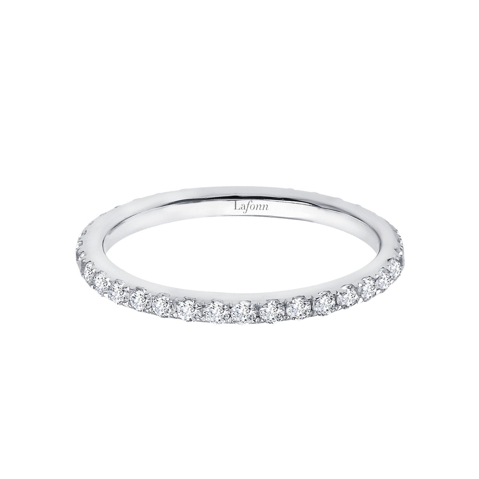 Lafonn 0.38 CTW Eternity Band Simulated Diamond RINGS Size 5 Platinum 0.38 CTS