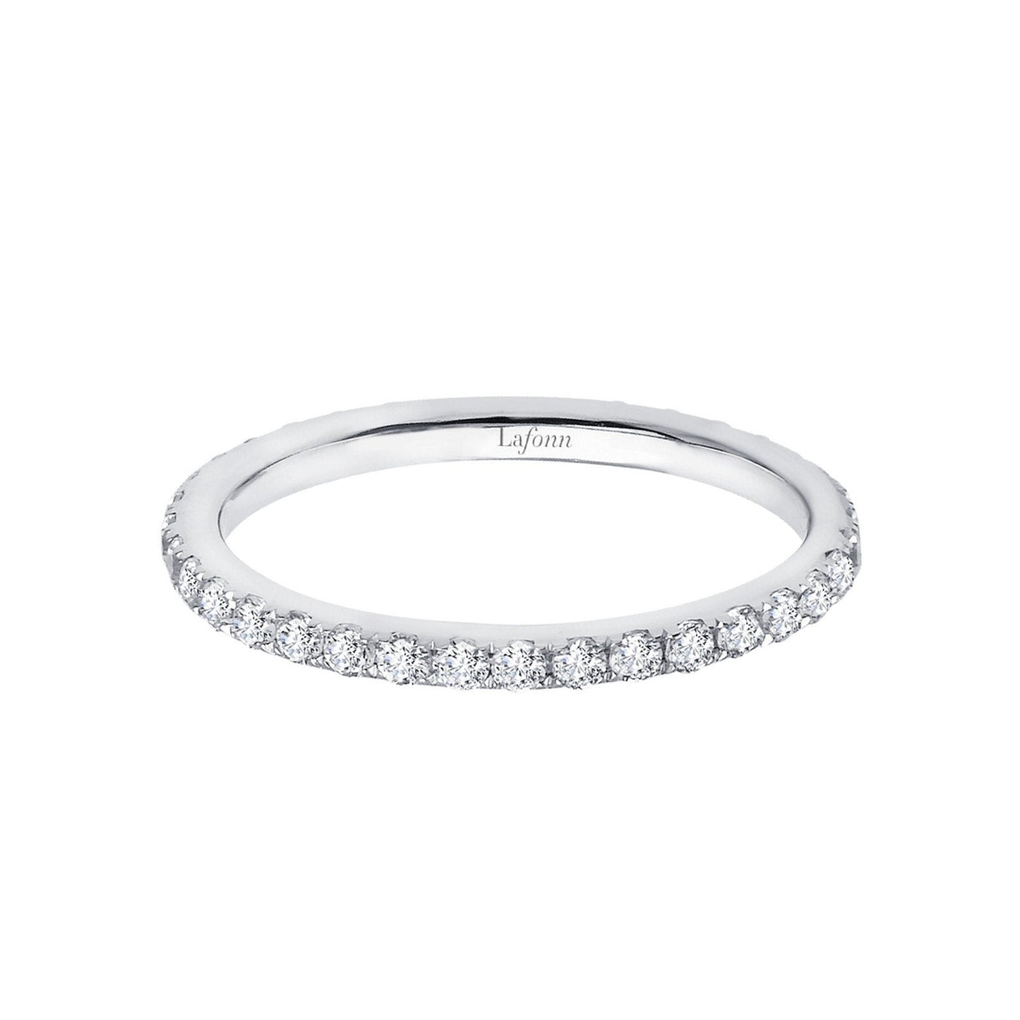 Lafonn 0.38 CTW Eternity Band Simulated Diamond RINGS Size 10 Platinum 0.38 CTS