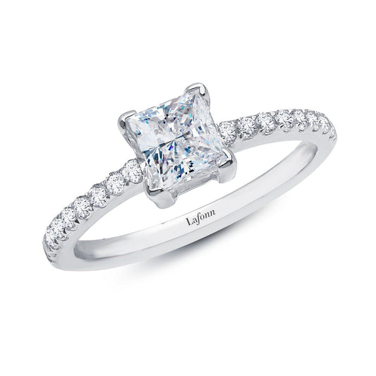 Lafonn 1.2 CTW Solitaire Engagement Ring Simulated Diamond RINGS Size 7 Platinum 1.2 CTS