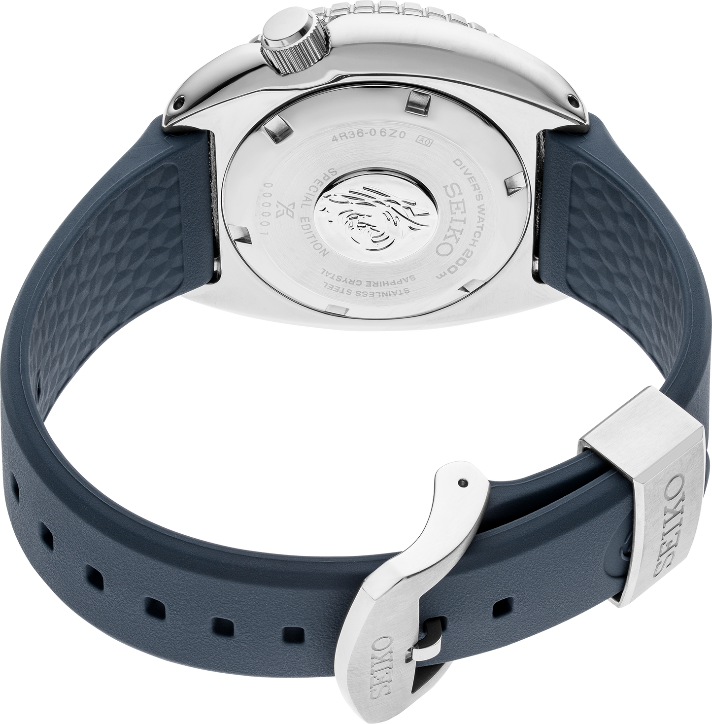 Seiko Men's Automatic Prospex Diver Dark Blue Silicone Strap Watch 45mm SRPF77
