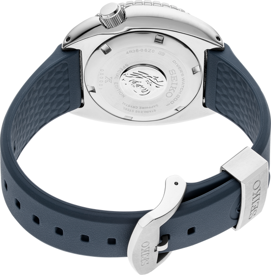 Seiko Men's Automatic Prospex Diver Dark Blue Silicone Strap Watch 45mm SRPF77