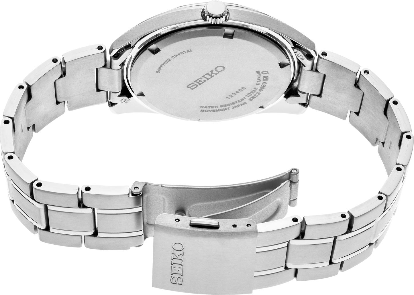 SEIKO Classic Quartz Blue Dial Grey Titanium Men's Watch SUR373
