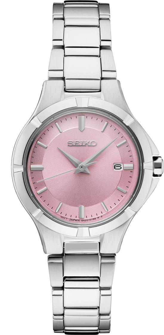 Seiko Essentials Womens Silver Tone Stainless Steel Bracelet Watch SUR413
