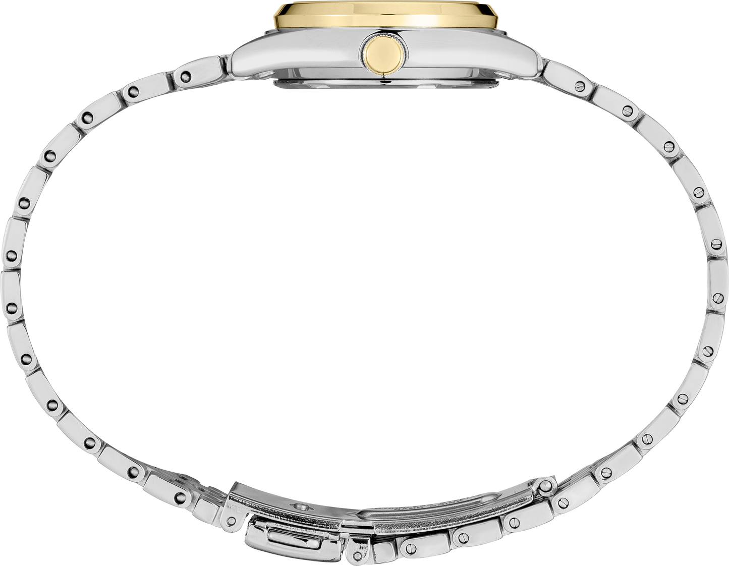 Seiko Essentials Womens Two Tone Stainless Steel Bracelet Watch SUR438