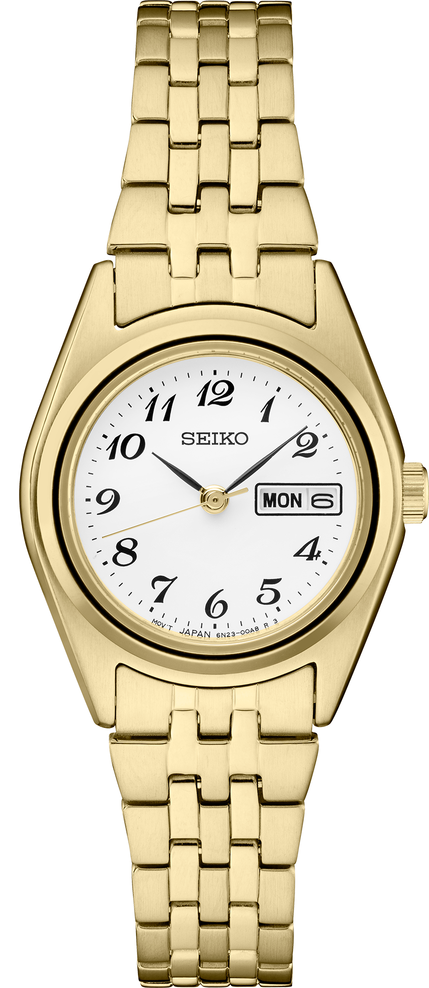 Seiko Essentials Womens Gold Tone Stainless Steel Bracelet Watch SUR440