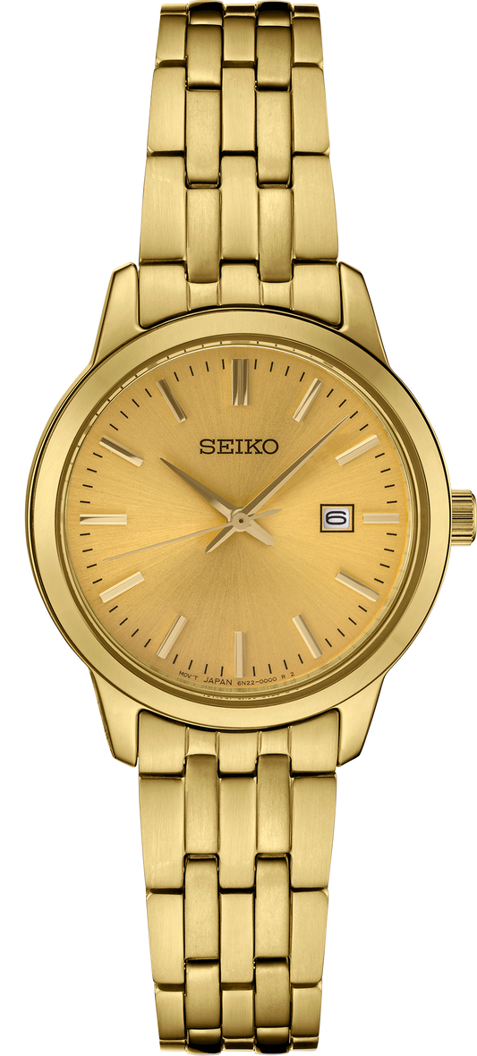 Seiko Women's Essential Champagne Dial Watch SUR444