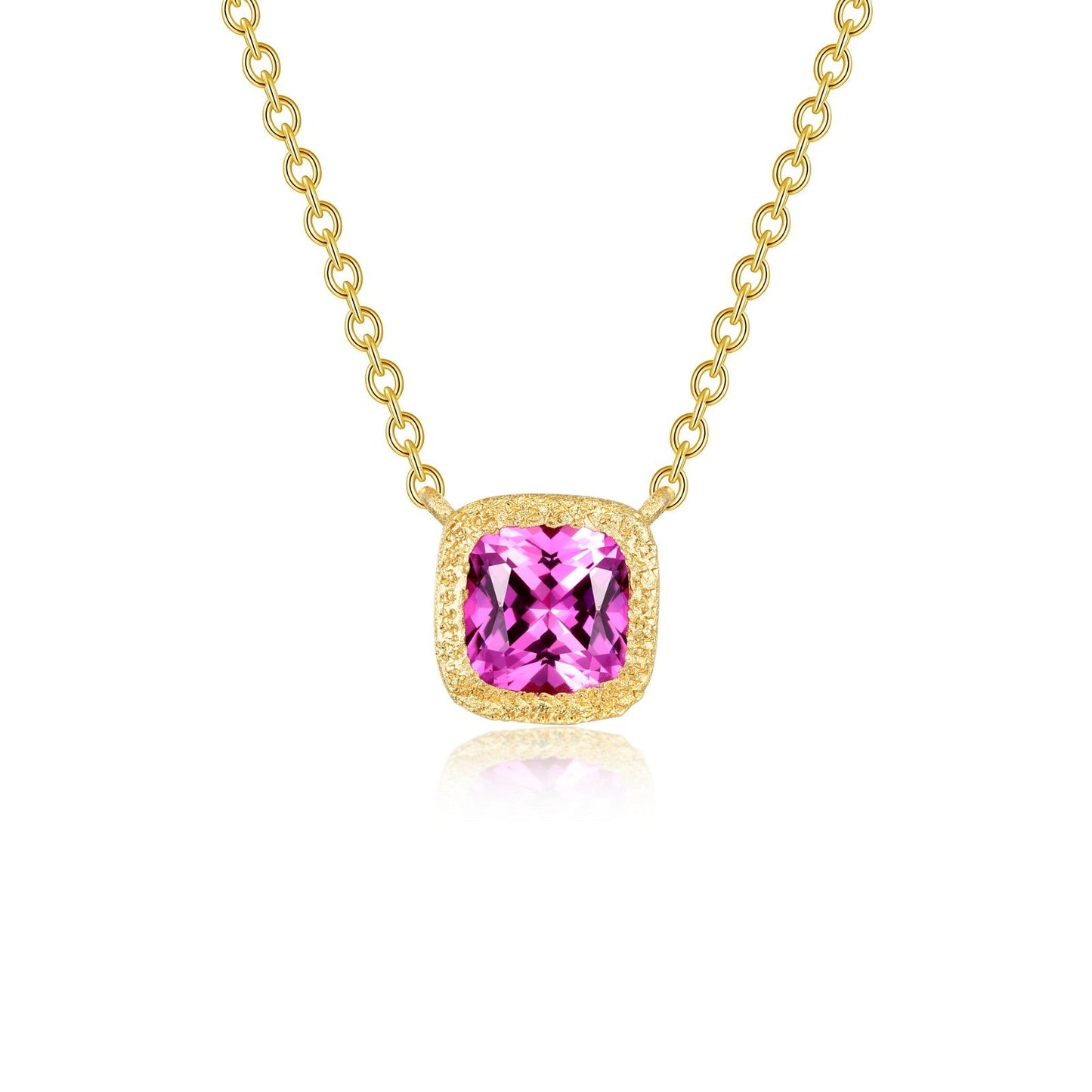 Lafonn Fancy Lab-Grown Sapphire Solitaire Necklace 1 Stone Count SYN016AG20