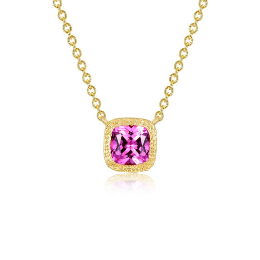 Lafonn Fancy Lab-Grown Sapphire Solitaire Necklace 1 Stone Count SYN016AG20