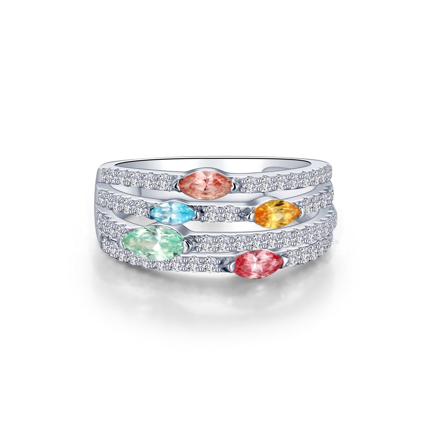 Lafonn Fancy Lab-Grown Sapphire Band 64 Stone Count SYR001MP05