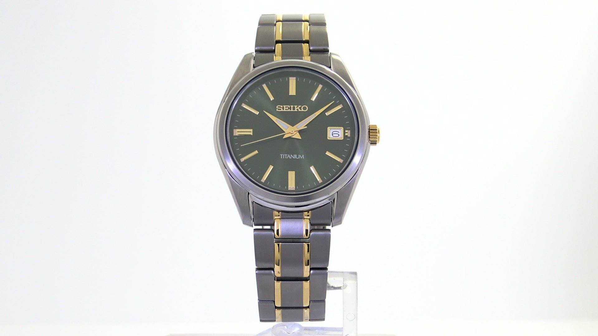 SEIKO Classic Quartz Green Dial Men's Watch SUR377