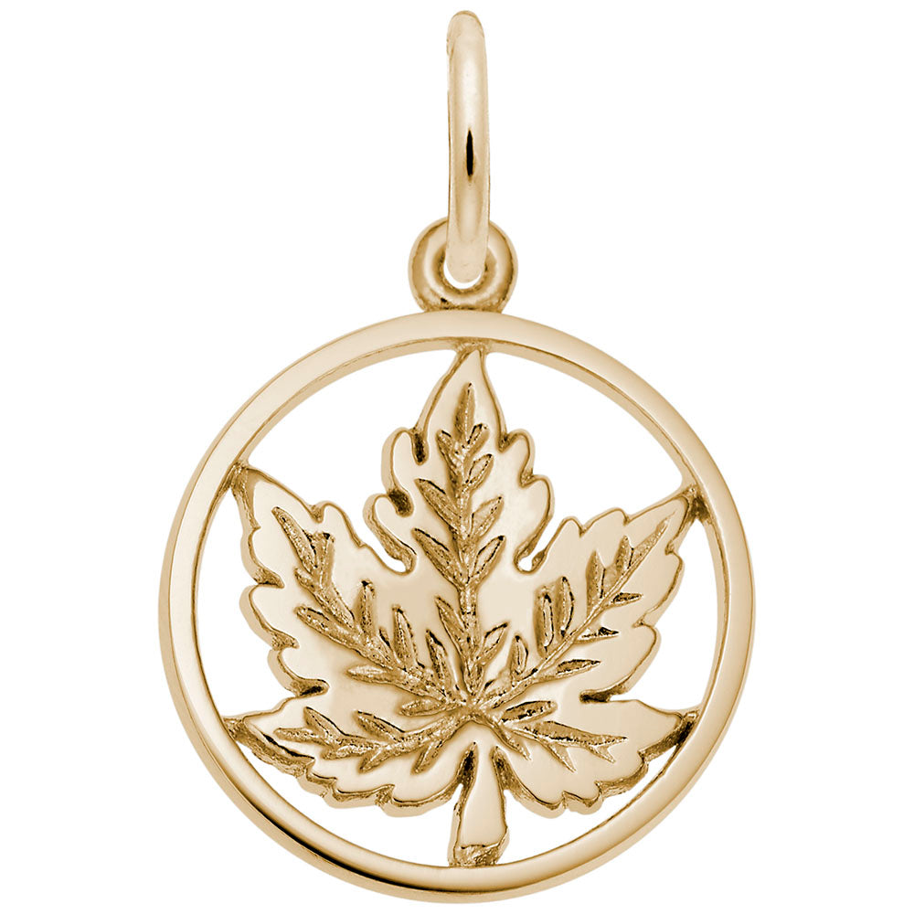Large Maple Leaf Ring Charm - Celebrate Canadian Patriotism 0104