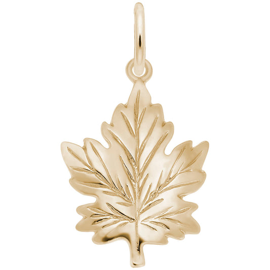 Large Maple Leaf Charm - Vermont Travel Souvenir Jewelry 0107