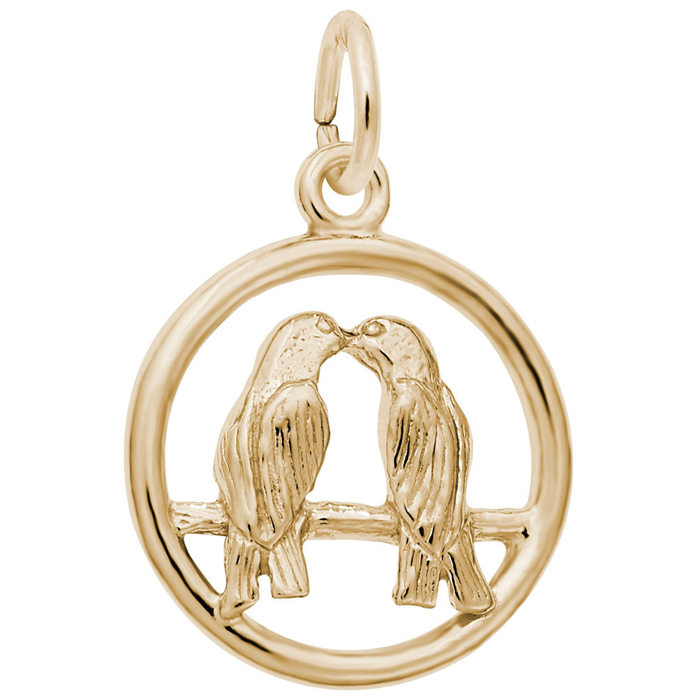 Love Birds Charm for Weddings - Elegant Couple Keepsake Jewelry 0144