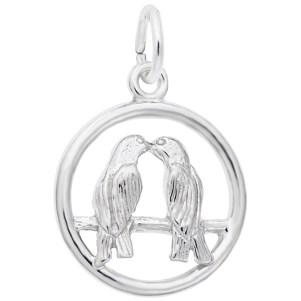 Love Birds Charm for Weddings - Elegant Couple Keepsake Jewelry 0144