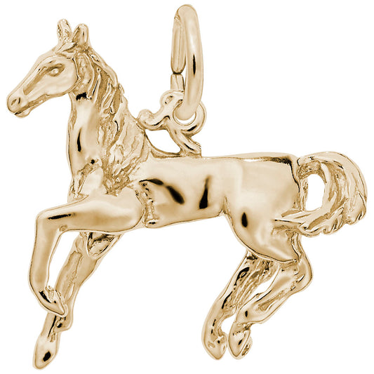 Galloping Horse Charm for Pet Lovers - Elegant Animal Jewelry 0153
