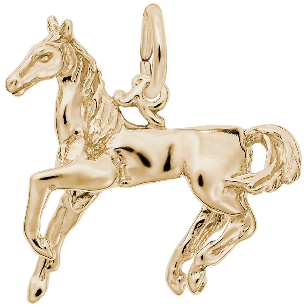 Galloping Horse Charm for Pet Lovers - Elegant Animal Jewelry 0153