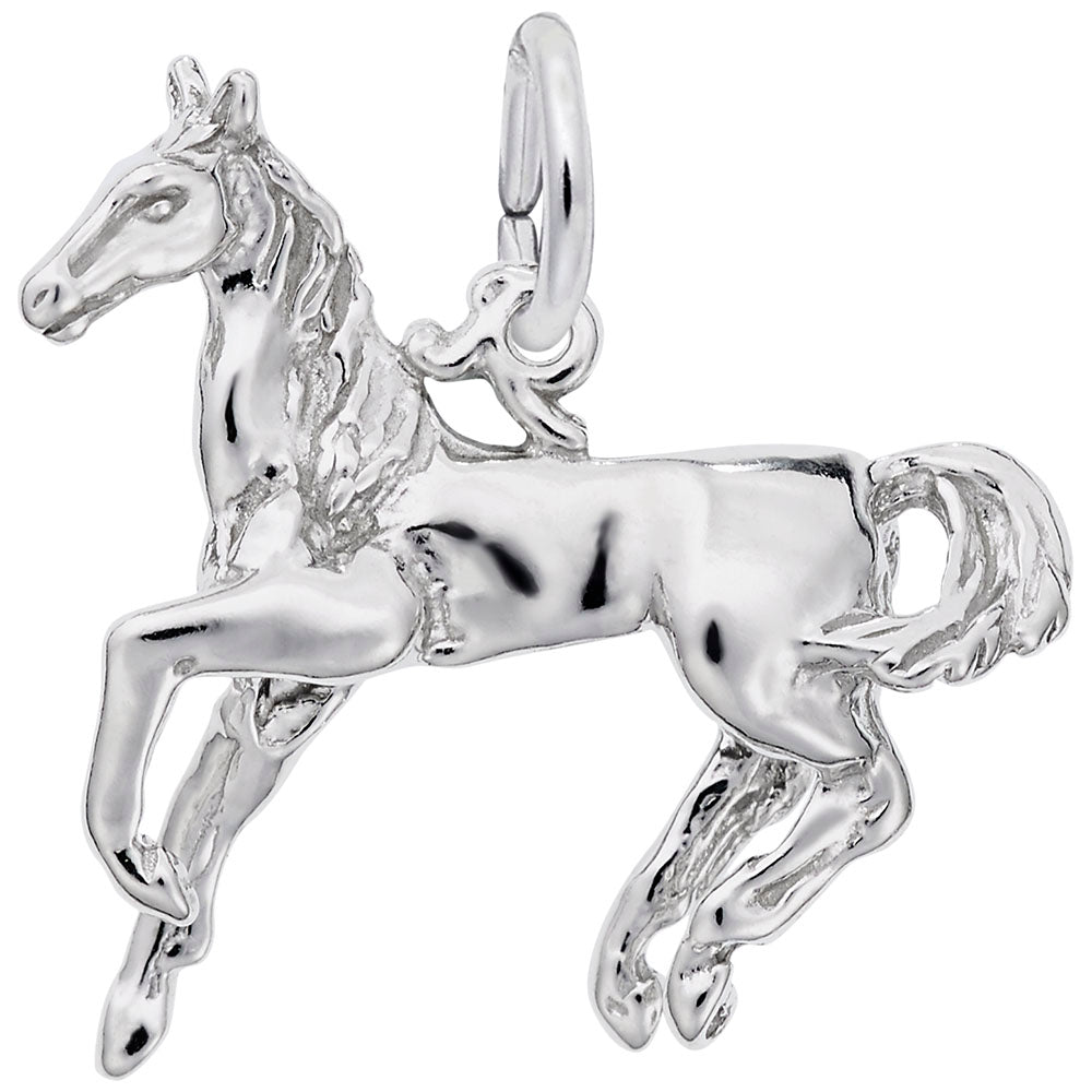 Galloping Horse Charm for Pet Lovers - Elegant Animal Jewelry 0153