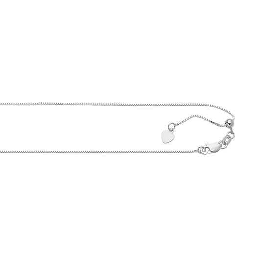 Royal Chain 10K Gold 0.68mm Adjustable Box Chain 015ABOX