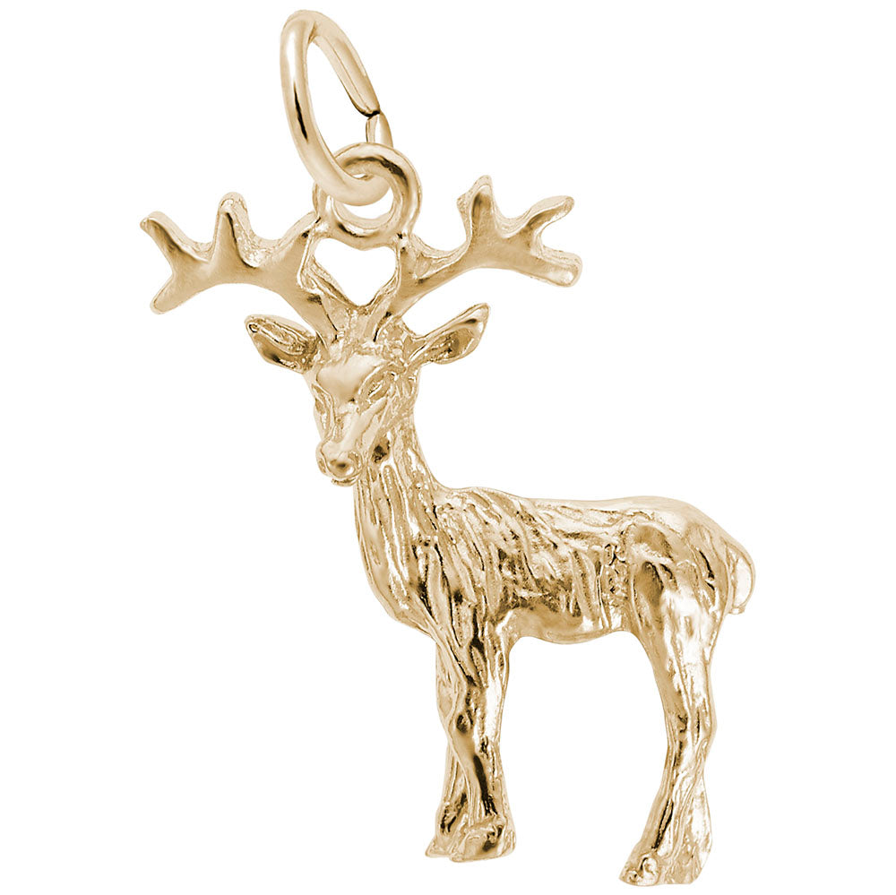 Festive Reindeer Charm for Holiday Jewelry - Perfect Christmas Gift 0163