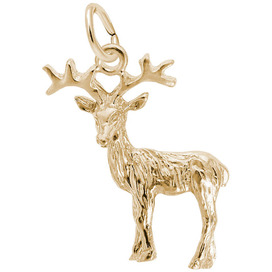 Festive Reindeer Charm for Holiday Jewelry - Perfect Christmas Gift 0163