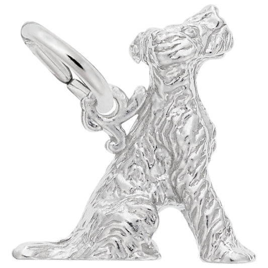 Sitting Terrier Dog Charm - Adorable Pet Jewelry for Dog Lovers 0171