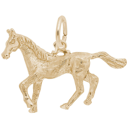 Trotting Horse Charm for Pet Lovers - Elegant Animal Jewelry 0174