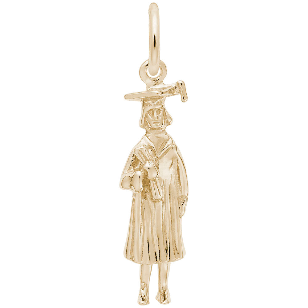 Personalized Female Graduate Charm - Custom Graduation Keepsake 0177