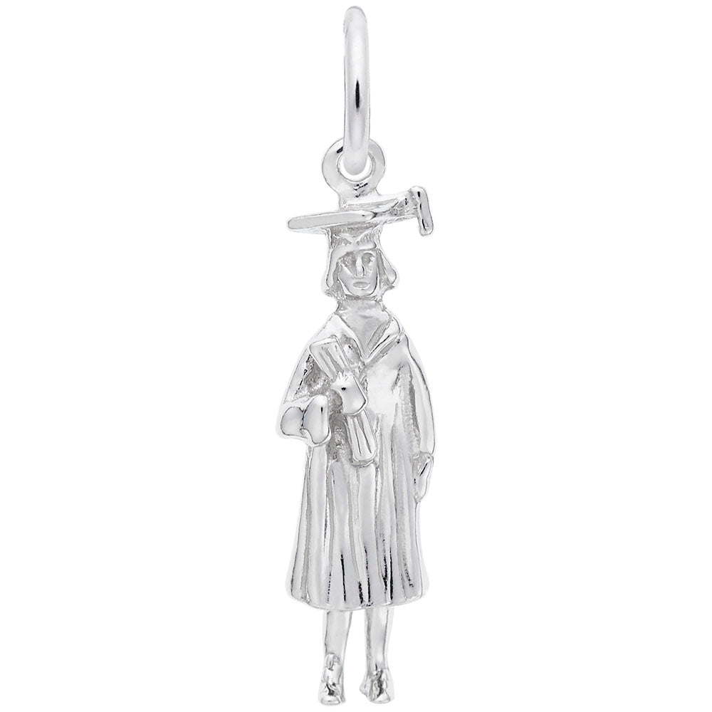 Personalized Female Graduate Charm - Custom Graduation Keepsake 0177