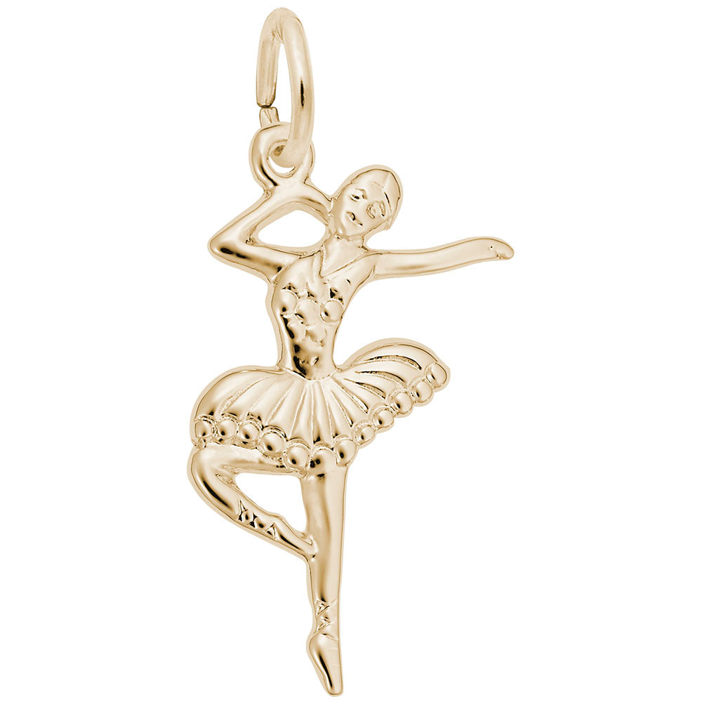 Ballet Dancer with Tutu Charm - Elegant Dance Jewelry Accessory 0191