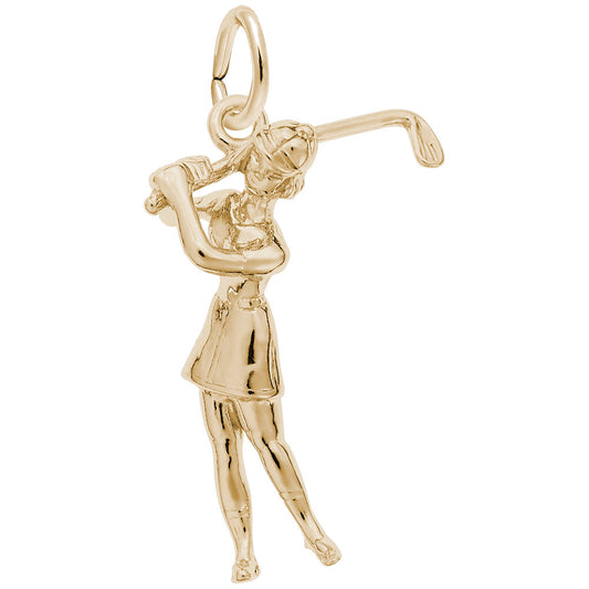 Female Golfer Charm - Elegant Golf Jewelry for Women 0233