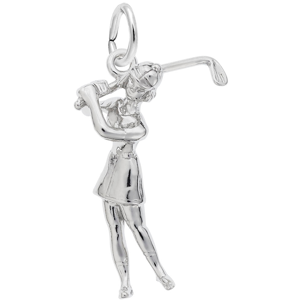 Female Golfer Charm - Elegant Golf Jewelry for Women 0233