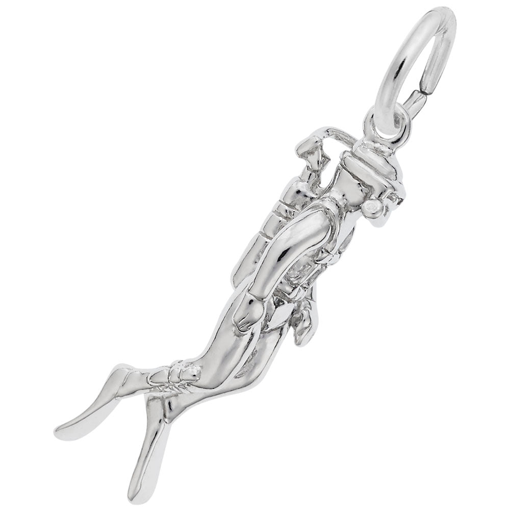 Scuba Diver Charm for Beach Lovers - Ocean Adventure Jewelry 0235