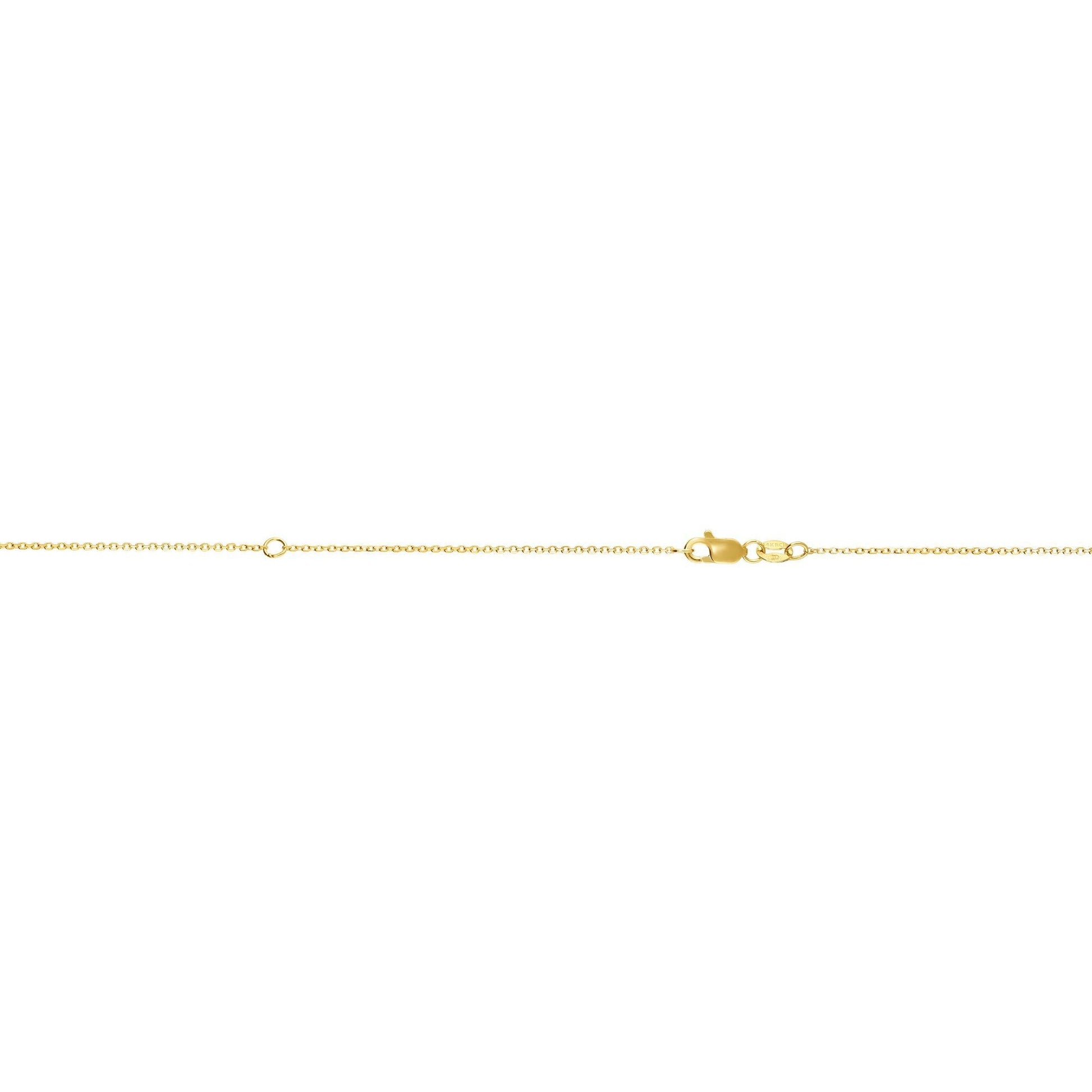 Royal Chain 10K Gold 0.87mm Extendable Diamond Cut Cable Chain 025ELCAB