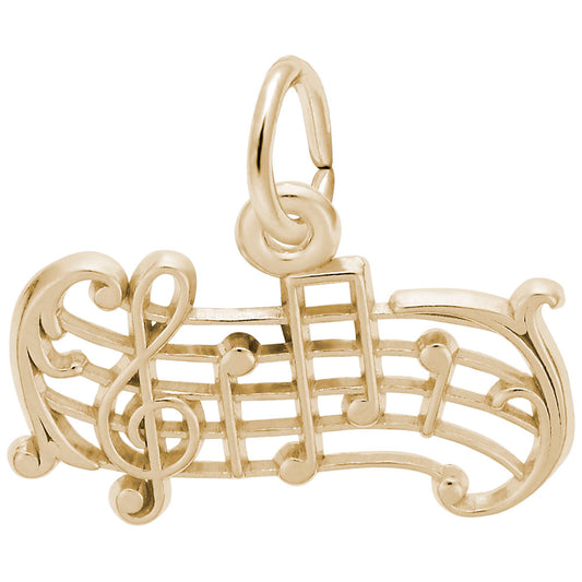 Music Staff Charm - Elegant Musical Note Jewelry for Musicians 0263