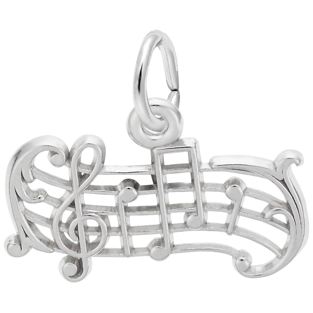 Music Staff Charm - Elegant Musical Note Jewelry for Musicians 0263