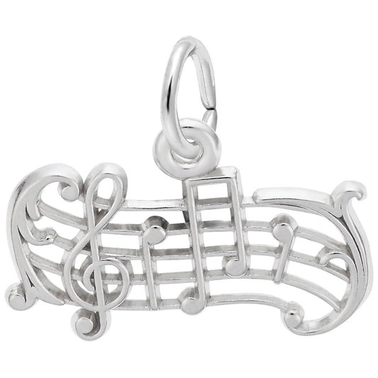 Music Staff Charm - Elegant Musical Note Jewelry for Musicians 0263