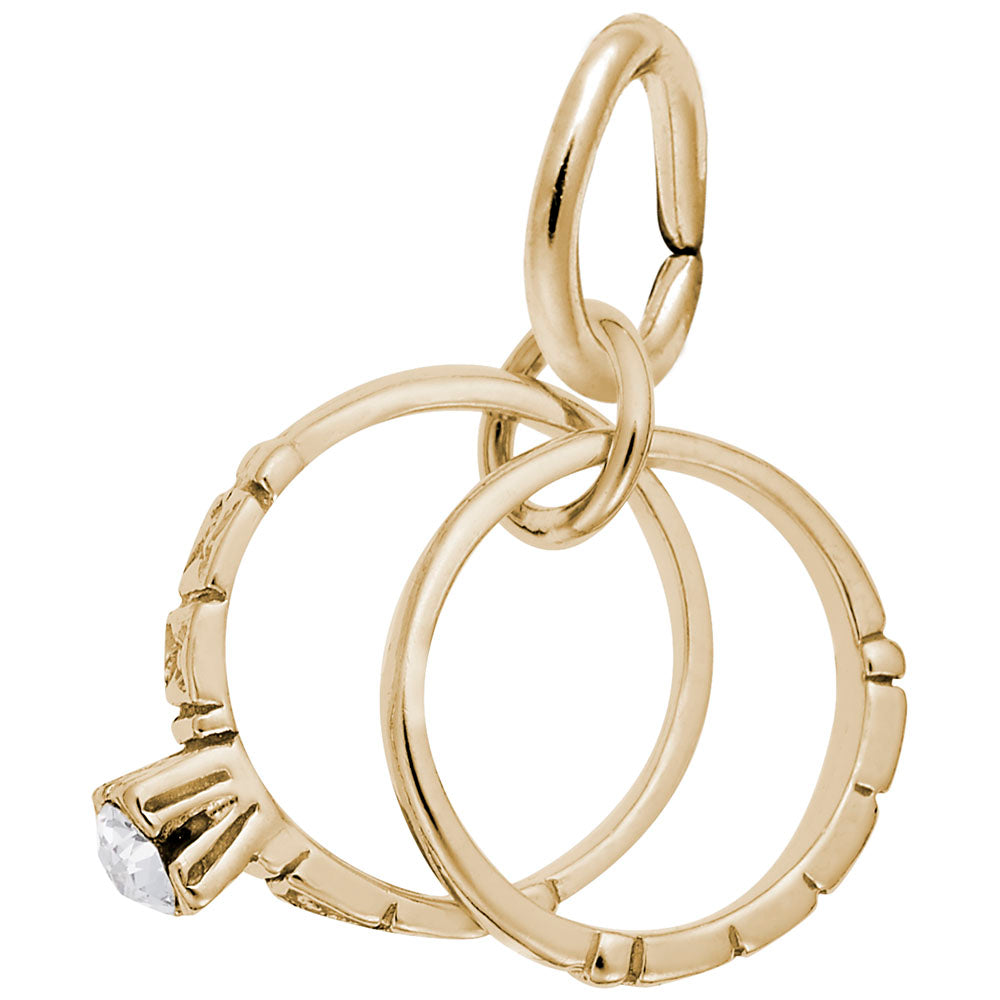Elegant Wedding Rings Charm for Love and Marriage Jewelry 0293