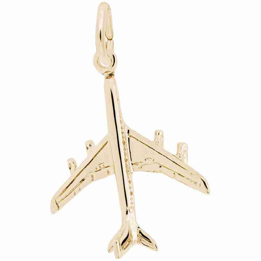 New Airplane Charm for Bracelets - Travel & Adventure Jewelry 0296